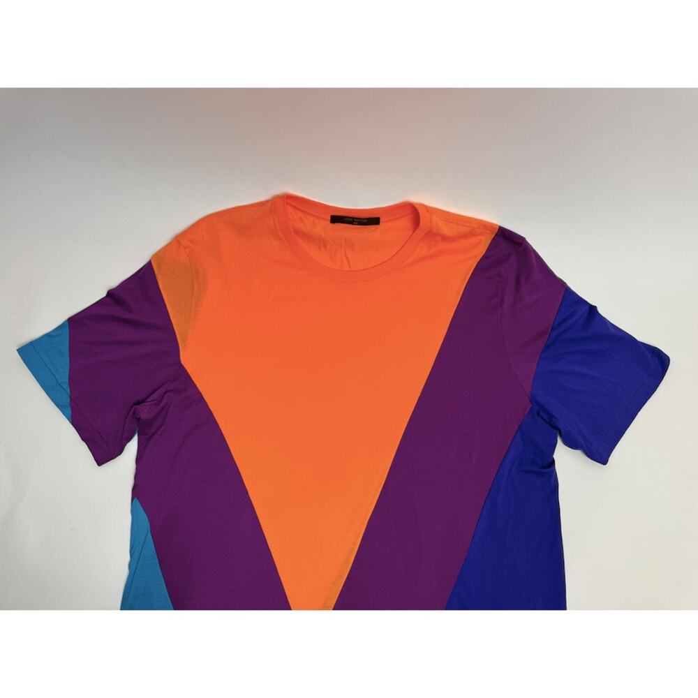 Men's Louis Vuitton LV 2013 Multicolor Colorblock Pattern T-Shirt Size XL - Picture 7 of 17